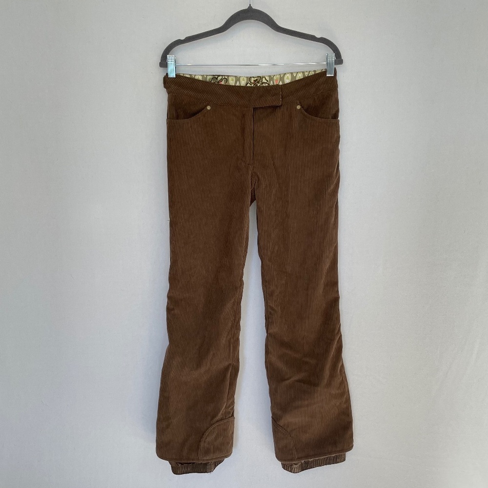 OBERMEYER Women’s Size 4 Double Take Brown Corduroy Ski Snowboard Pants